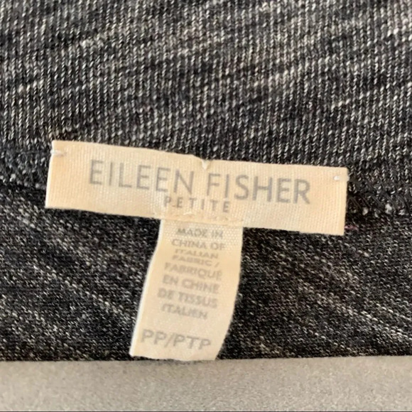 Eileen Fisher Dark Heather Gray Boatneck Sweater Dress Petite Small Wool Blend‎ - Picture 7 of 9